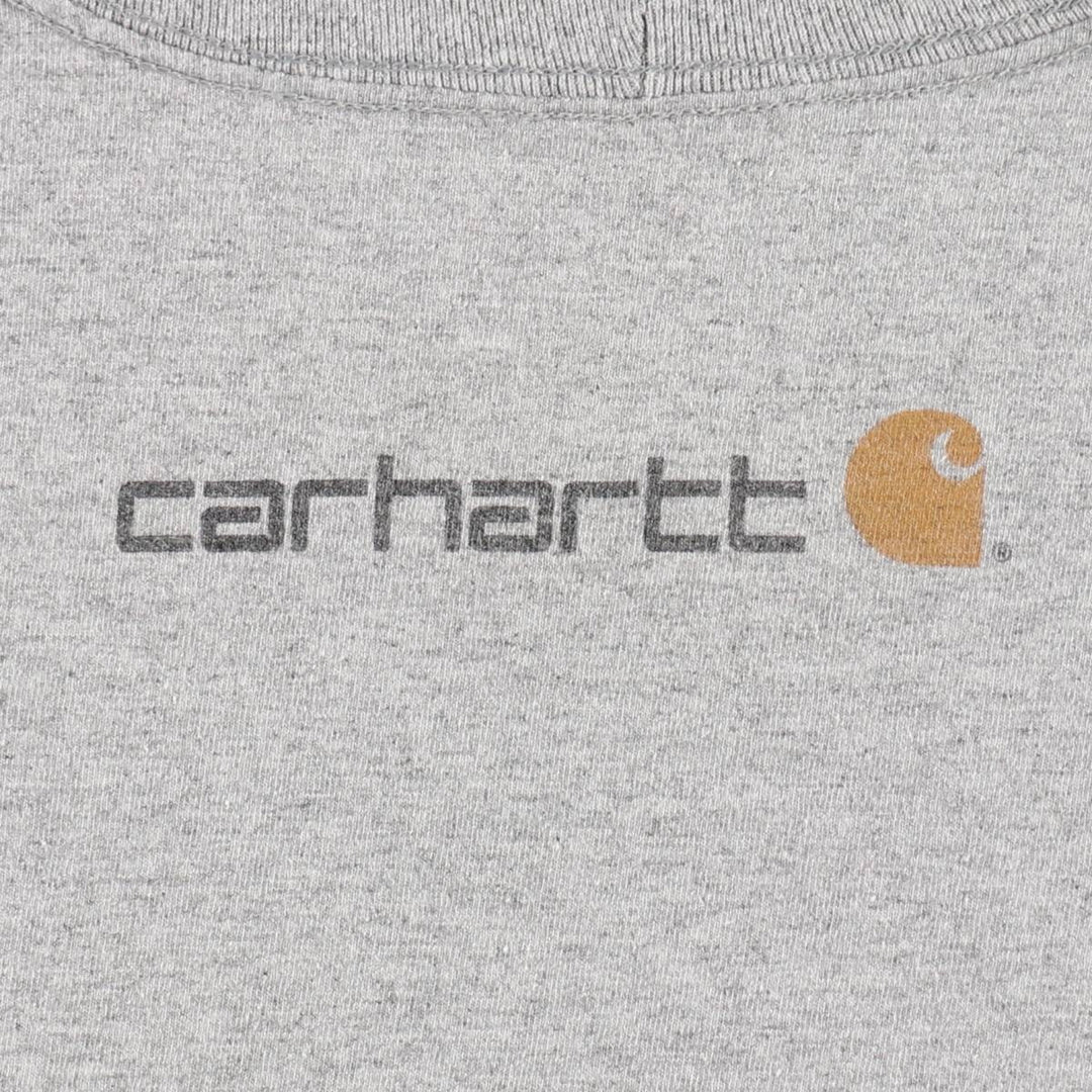 Carhartt Short-Sleeve Printed T-Shirt, Men's Size XL (approx.) cotton gray type Vintage Second Hand