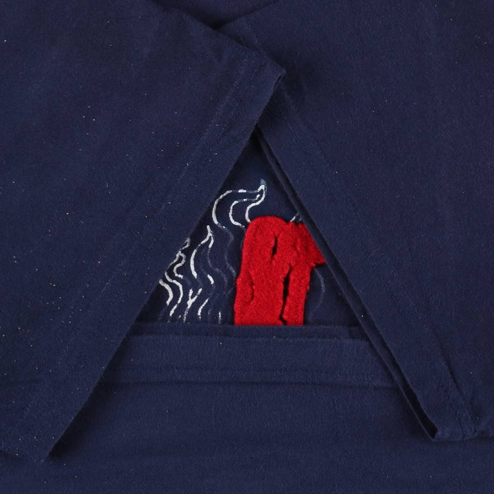 Ralph Lauren POLO by Ralph Lauren short-sleeved printed T-shirt, men's size XL cotton navy blue type Vintage Second Hand