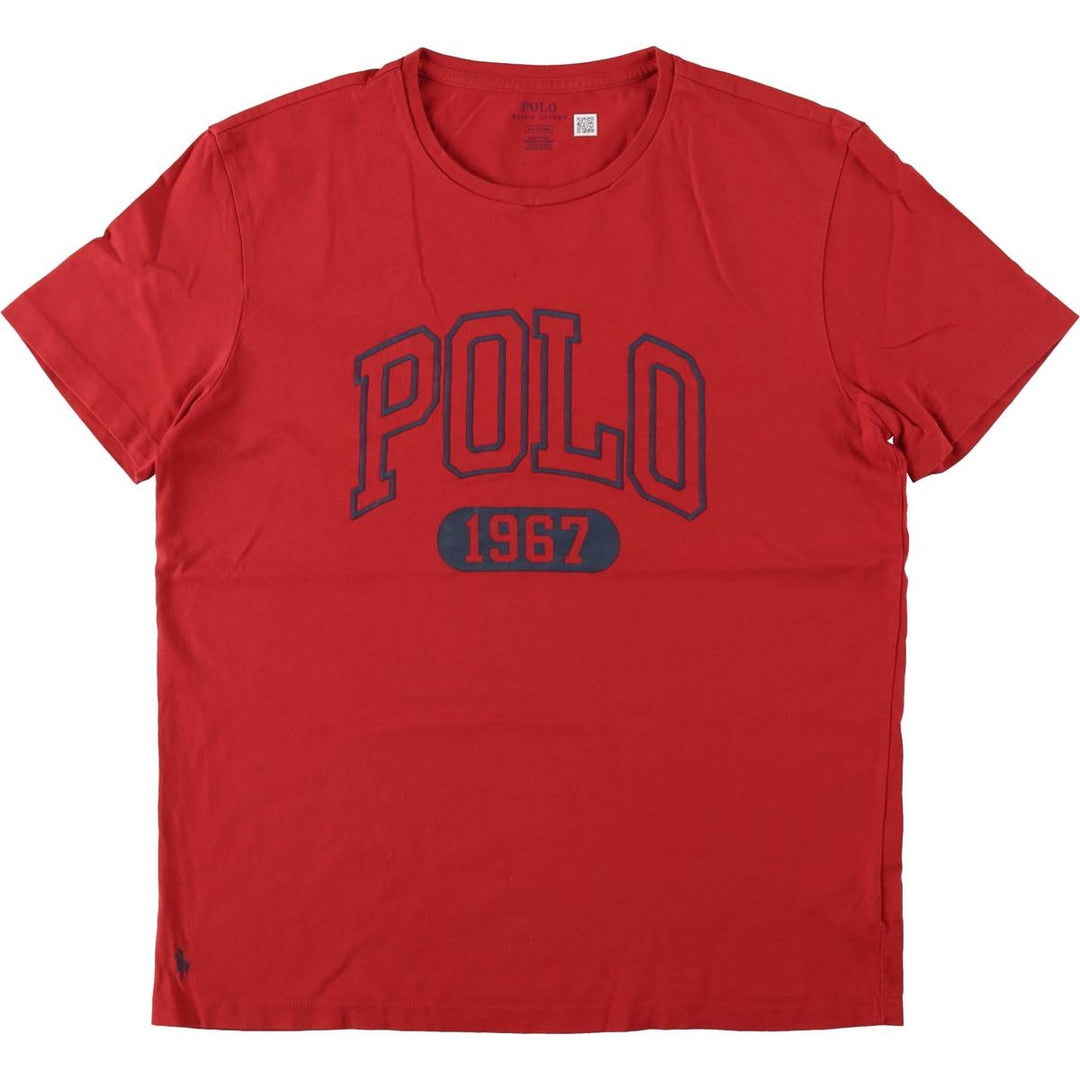 Ralph Lauren POLO RALPH LAUREN Short Sleeve Logo T-Shirt Men's M cotton red type Vintage Second Hand