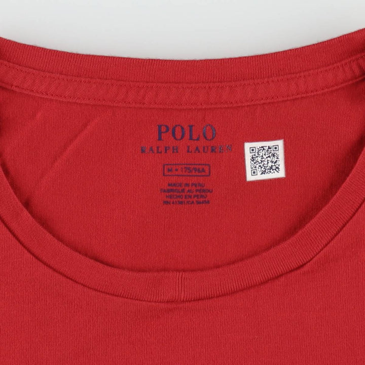 Ralph Lauren POLO RALPH LAUREN Short Sleeve Logo T-Shirt Men's M cotton red type Vintage Second Hand