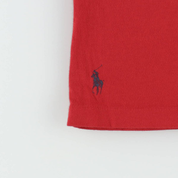 Ralph Lauren POLO RALPH LAUREN Short Sleeve Logo T-Shirt Men's M cotton red type Vintage Second Hand