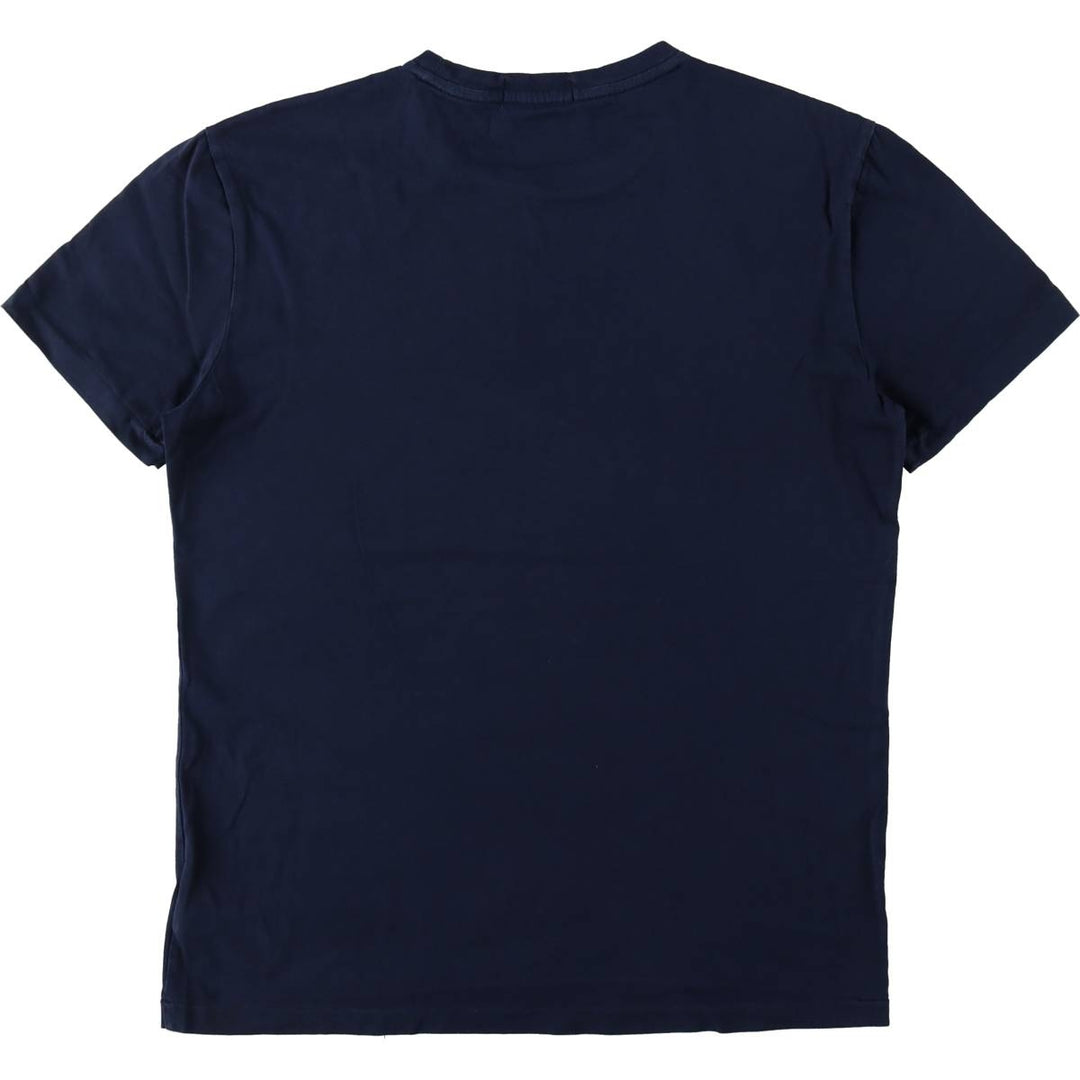 Ralph Lauren POLO RALPH LAUREN Short-Sleeve Printed T-Shirt, Men's Size S (approx.) cotton navy blue type Vintage Second Hand