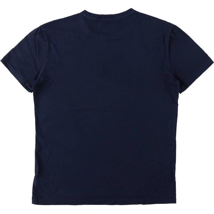 Ralph Lauren POLO RALPH LAUREN Short-Sleeve Printed T-Shirt, Men's Size S (approx.) cotton navy blue type Vintage Second Hand