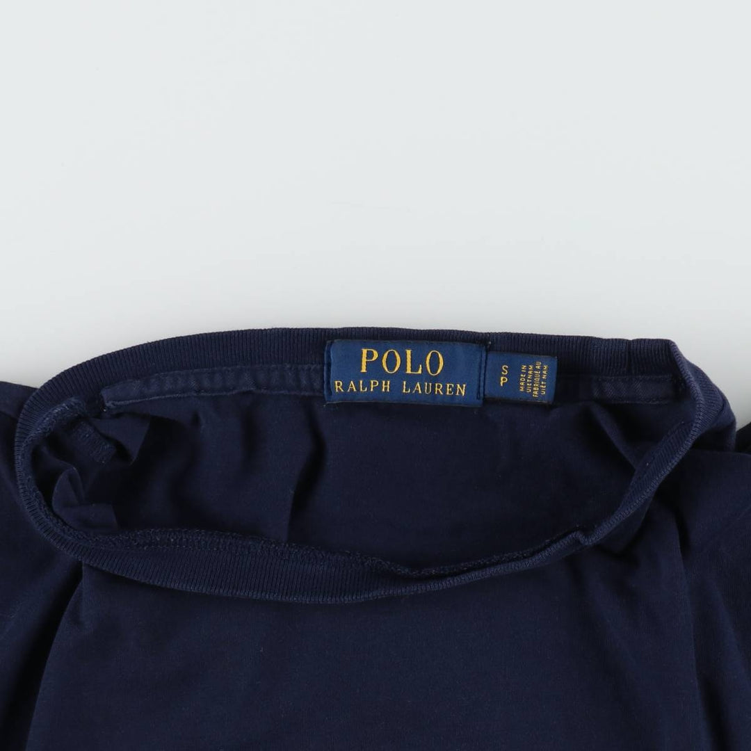Ralph Lauren POLO RALPH LAUREN Short-Sleeve Printed T-Shirt, Men's Size S (approx.) cotton navy blue type Vintage Second Hand