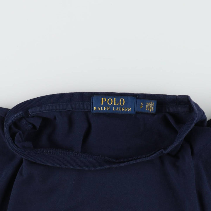 Ralph Lauren POLO RALPH LAUREN Short-Sleeve Printed T-Shirt, Men's Size S (approx.) cotton navy blue type Vintage Second Hand