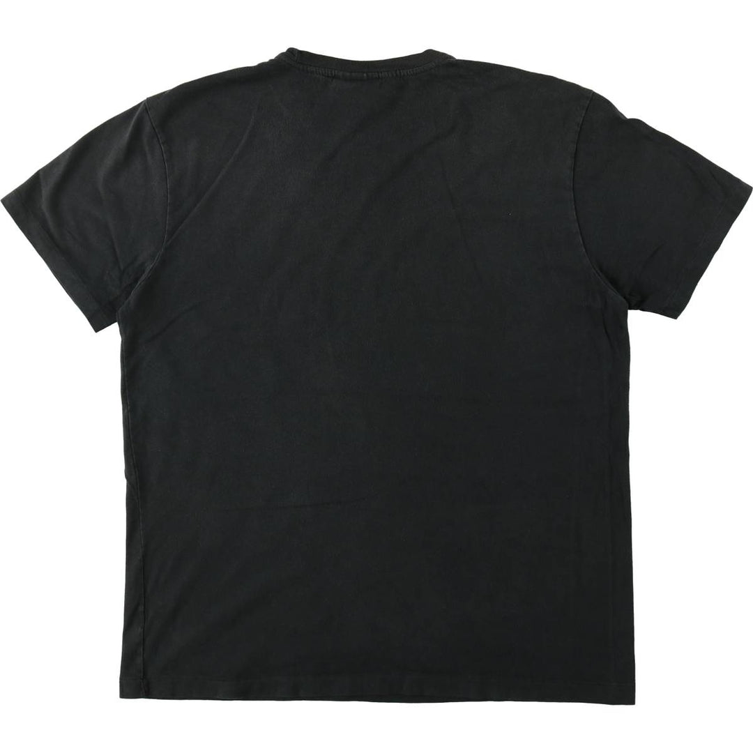 Ralph Lauren POLO by Ralph Lauren short sleeve one point logo T-shirt men's M size cotton black type Vintage Second Hand