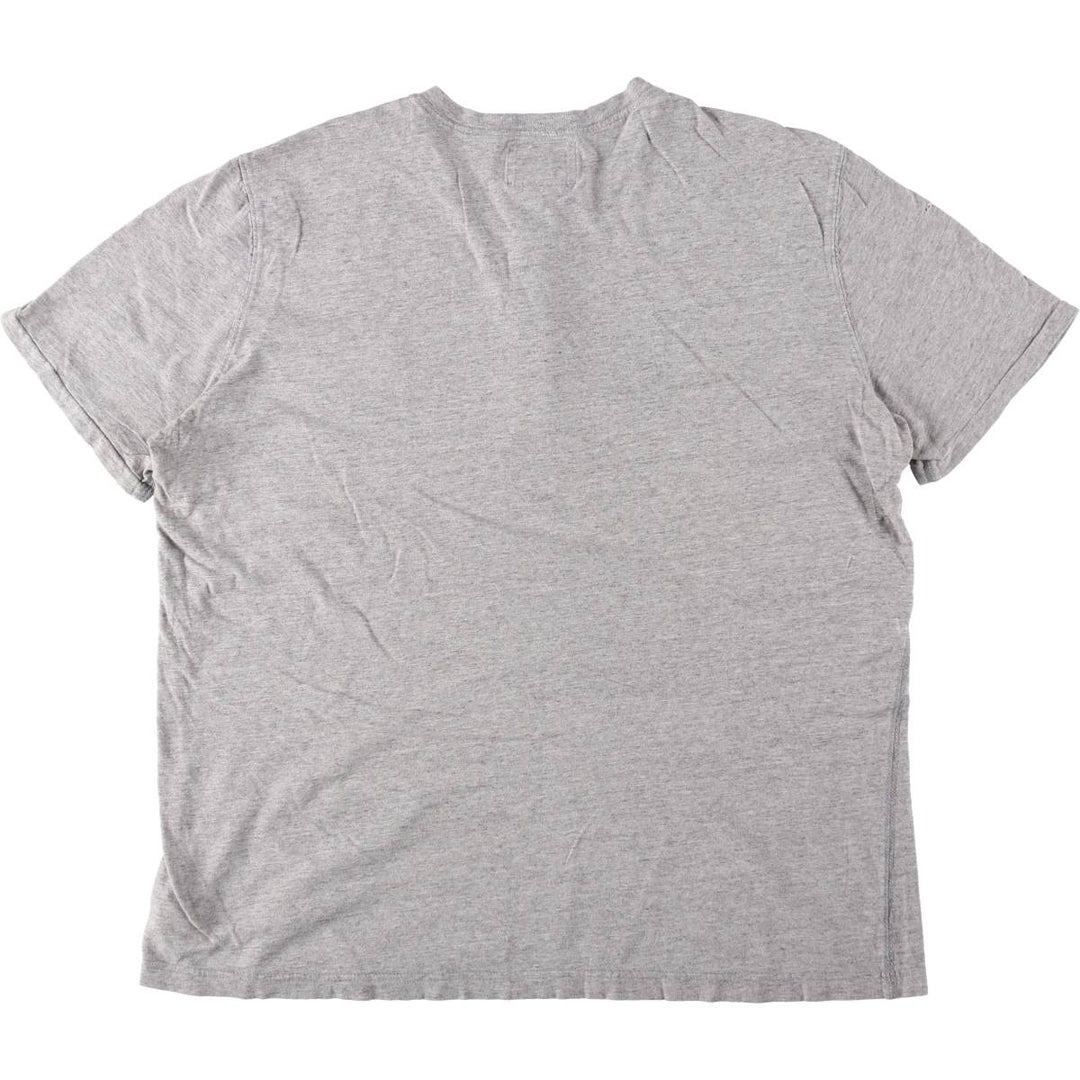 Ralph Lauren POLO by Ralph Lauren Henley neck short-sleeved T-shirt with a single logo, men's size XL equivalent. cotton gray type Vintage Second Hand