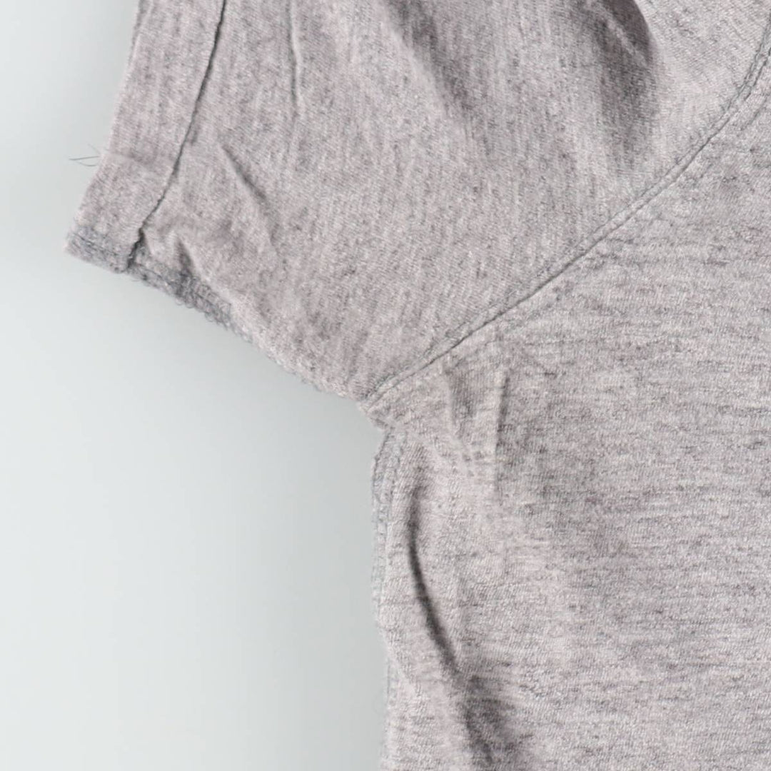 Ralph Lauren POLO by Ralph Lauren Henley neck short-sleeved T-shirt with a single logo, men's size XL equivalent. cotton gray type Vintage Second Hand
