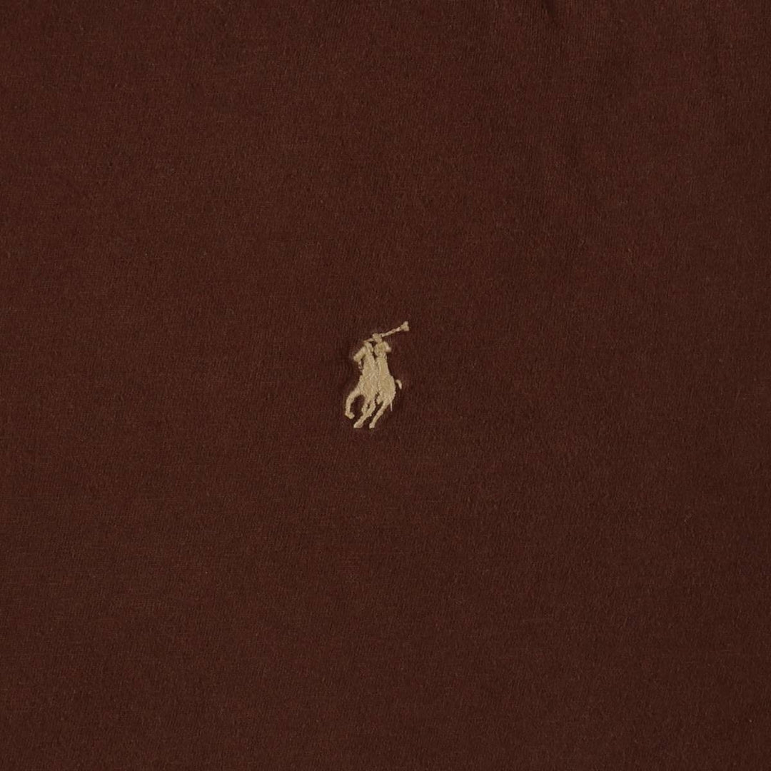 Ralph Lauren POLO by Ralph Lauren short sleeve one point logo T-shirt men's L size cotton brown type Vintage Second Hand