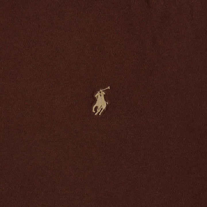 Ralph Lauren POLO by Ralph Lauren short sleeve one point logo T-shirt men's L size cotton brown type Vintage Second Hand