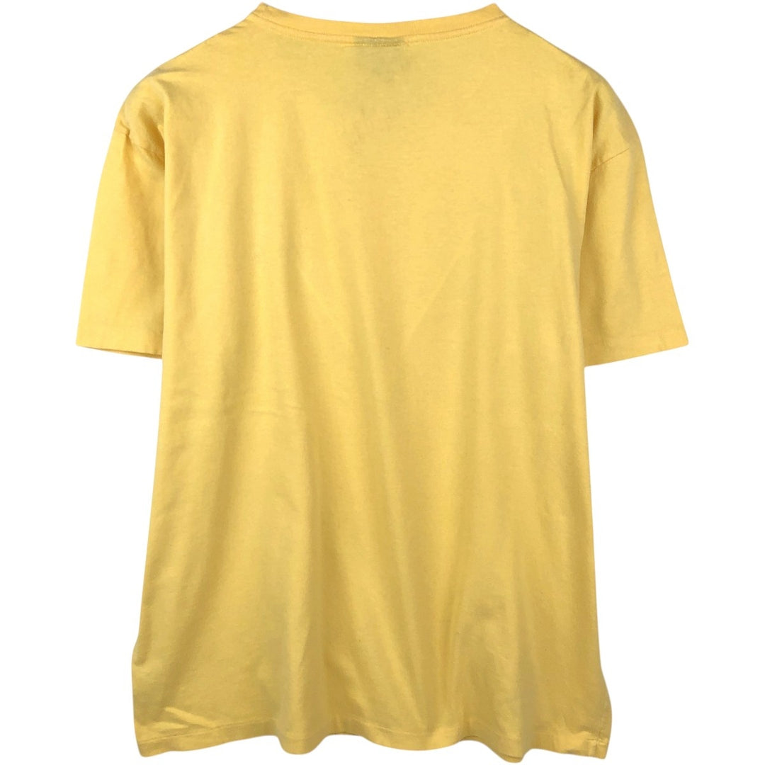 Ralph Lauren POLO by Ralph Lauren short sleeve one point logo T-shirt men's L size cotton yellow type Vintage Second Hand
