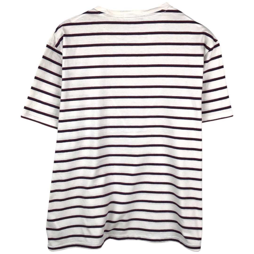 Ralph Lauren POLO RALPH LAUREN Multi-stripe Short-Sleeve Striped T-Shirt, Men's Size L (approx.) cotton white type Vintage Second Hand