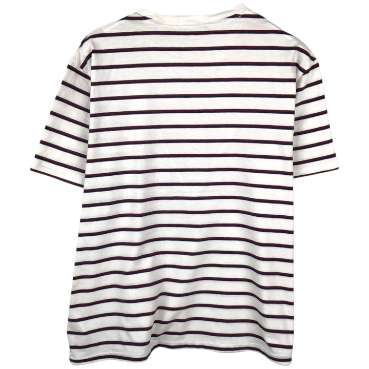 Ralph Lauren POLO RALPH LAUREN Multi-stripe Short-Sleeve Striped T-Shirt, Men's Size L (approx.) cotton white type Vintage Second Hand