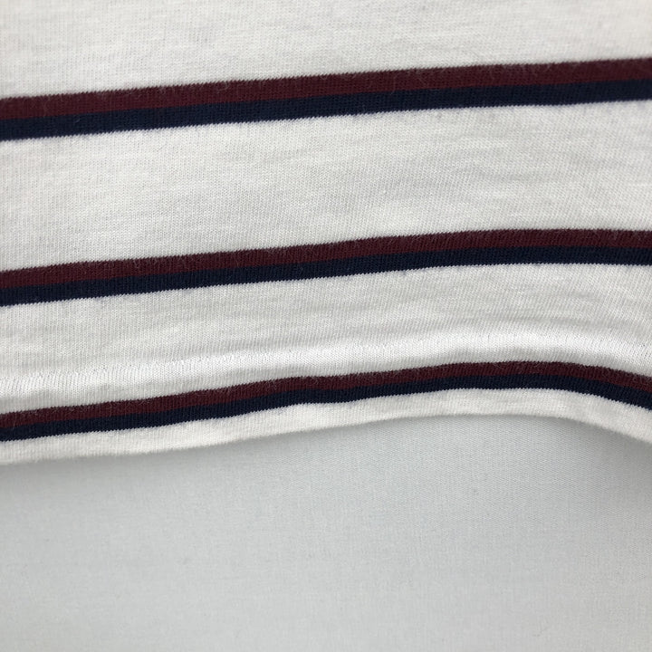 Ralph Lauren POLO RALPH LAUREN Multi-stripe Short-Sleeve Striped T-Shirt, Men's Size L (approx.) cotton white type Vintage Second Hand