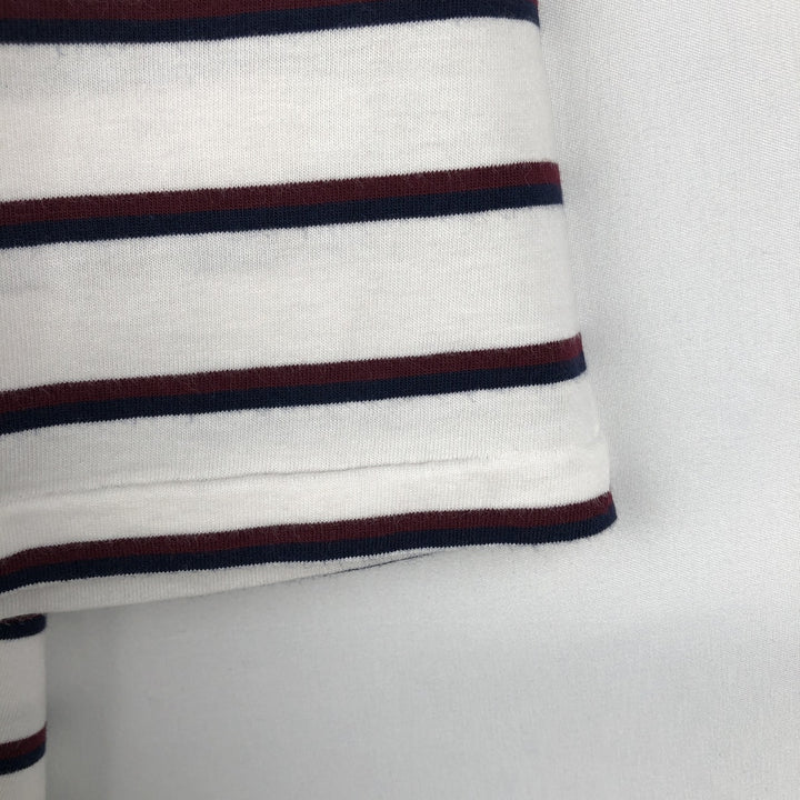 Ralph Lauren POLO RALPH LAUREN Multi-stripe Short-Sleeve Striped T-Shirt, Men's Size L (approx.) cotton white type Vintage Second Hand