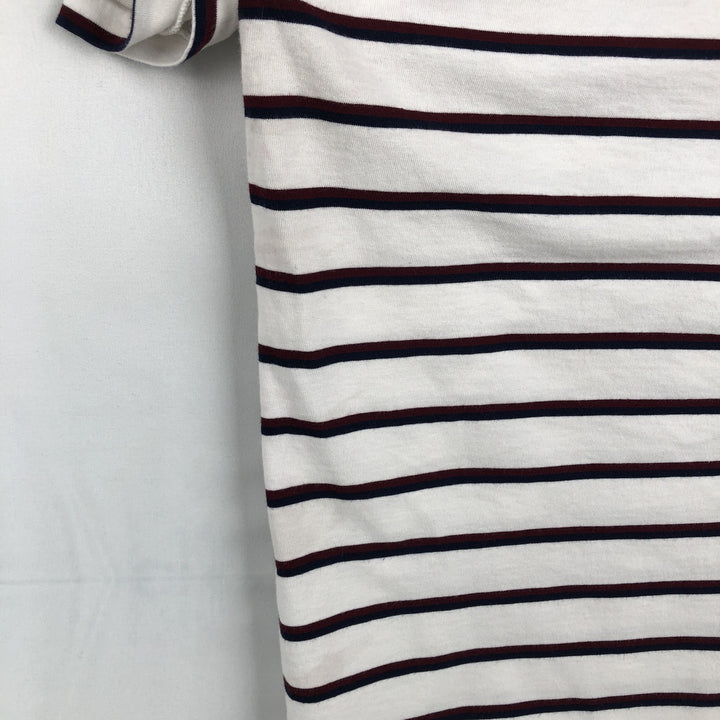Ralph Lauren POLO RALPH LAUREN Multi-stripe Short-Sleeve Striped T-Shirt, Men's Size L (approx.) cotton white type Vintage Second Hand
