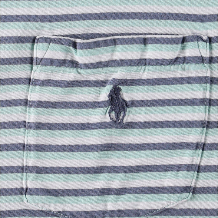 Ralph Lauren POLO RALPH LAUREN CLASSIC FIT Short-Sleeve Striped T-Shirt, Men's Size S (approx.) unclear white type Vintage Second Hand
