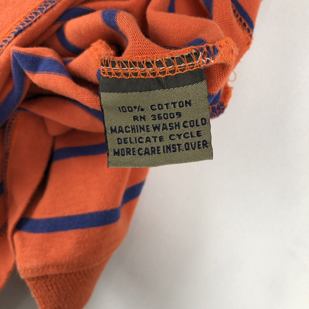 Calvin Klein Sport Border Pattern Short-Sleeve T-Shirt with One-Point Logo (Men's Size S) cotton brown type Vintage Second Hand