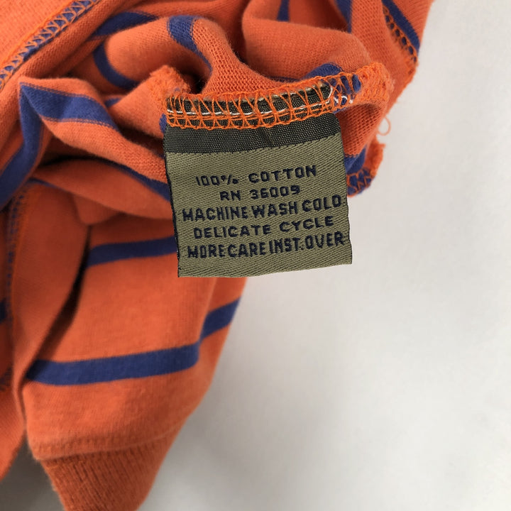 Calvin Klein Sport Border Pattern Short-Sleeve T-Shirt with One-Point Logo (Men's Size S) cotton brown type Vintage Second Hand