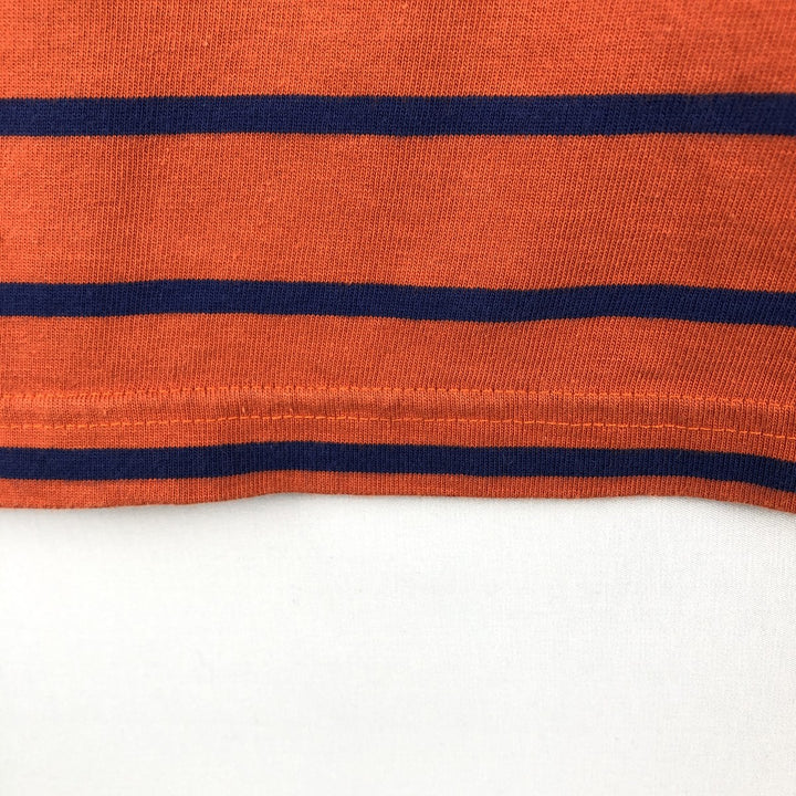 Calvin Klein Sport Border Pattern Short-Sleeve T-Shirt with One-Point Logo (Men's Size S) cotton brown type Vintage Second Hand