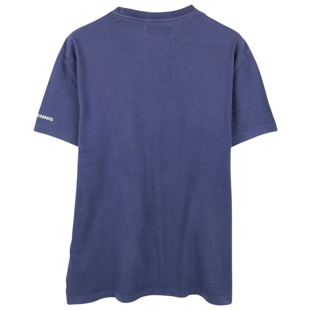 Ralph Lauren POLO by Ralph Lauren short sleeve one point logo T-shirt men's M size cotton Purple type blue-purple Vintage Second Hand