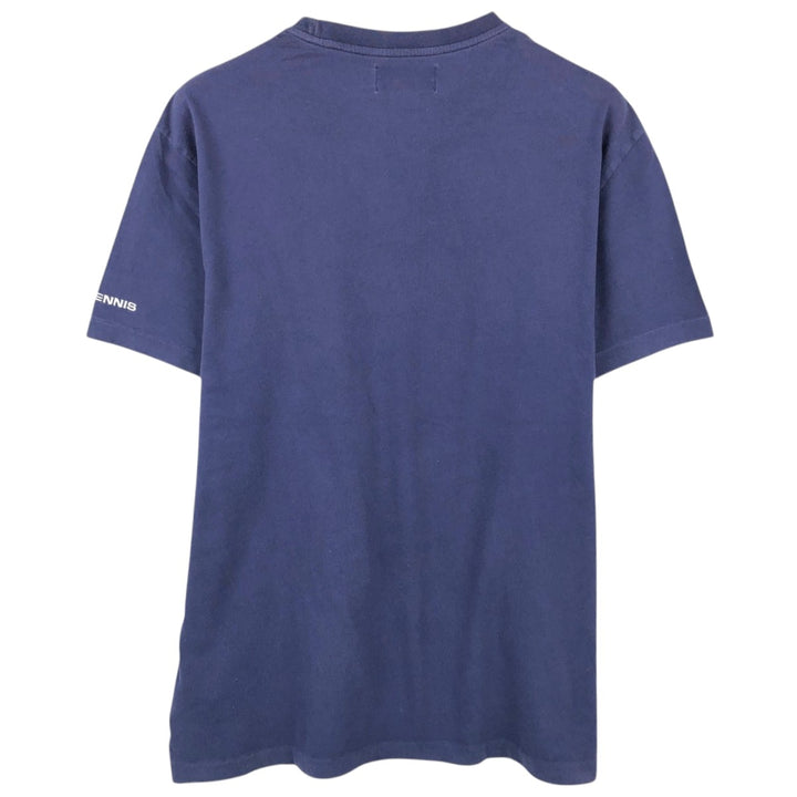 Ralph Lauren POLO by Ralph Lauren short sleeve one point logo T-shirt men's M size cotton Purple type blue-purple Vintage Second Hand