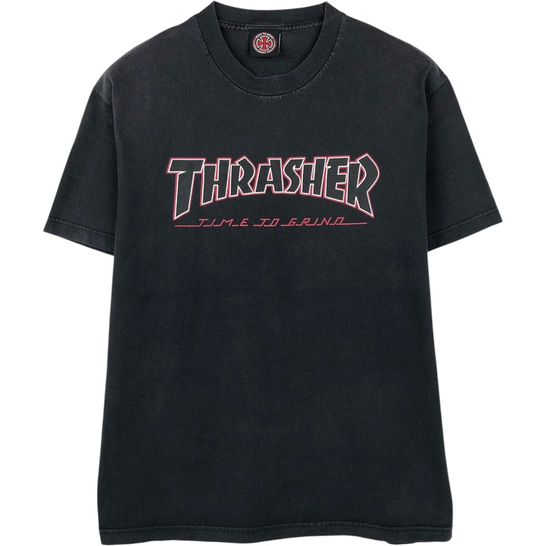 Thrasher ALSTYLE Short-Sleeve Printed T-Shirt, Men's Size L (approx.) cotton black type Vintage Second Hand