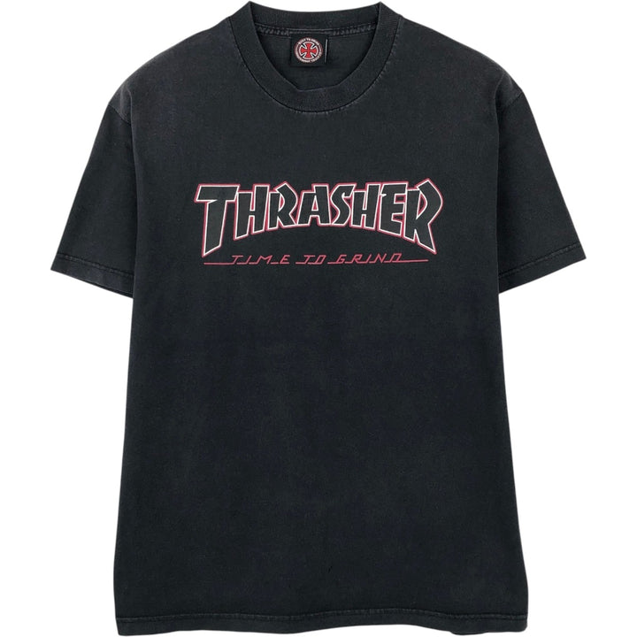 Thrasher ALSTYLE Short-Sleeve Printed T-Shirt, Men's Size L (approx.) cotton black type Vintage Second Hand