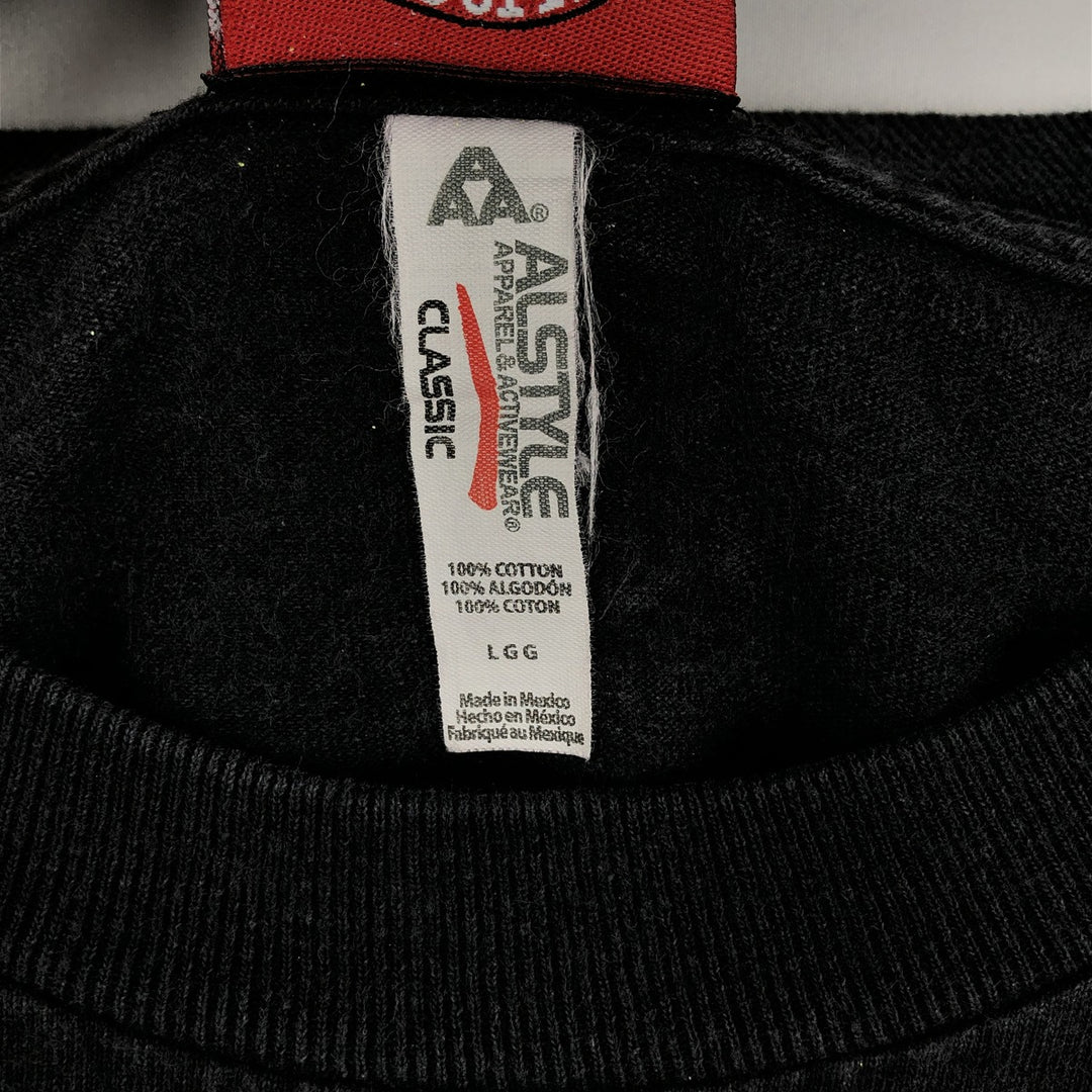 Thrasher ALSTYLE Short-Sleeve Printed T-Shirt, Men's Size L (approx.) cotton black type Vintage Second Hand