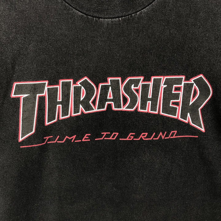 Thrasher ALSTYLE Short-Sleeve Printed T-Shirt, Men's Size L (approx.) cotton black type Vintage Second Hand