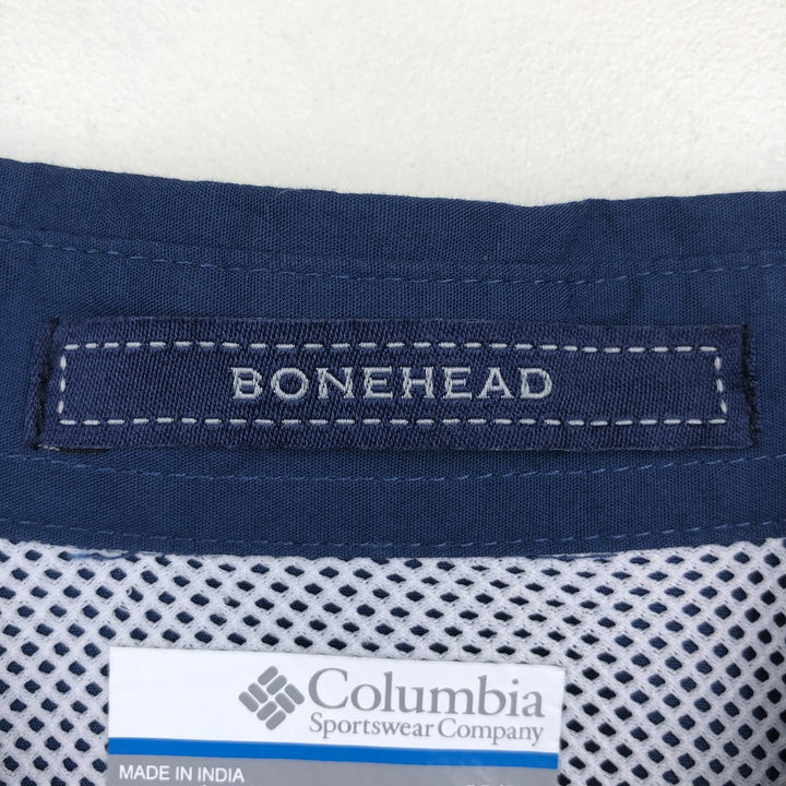 Columbia PFG Short Sleeve Fishing Shirt, Men's M Size cotton Navy blue Vintage Second Hand