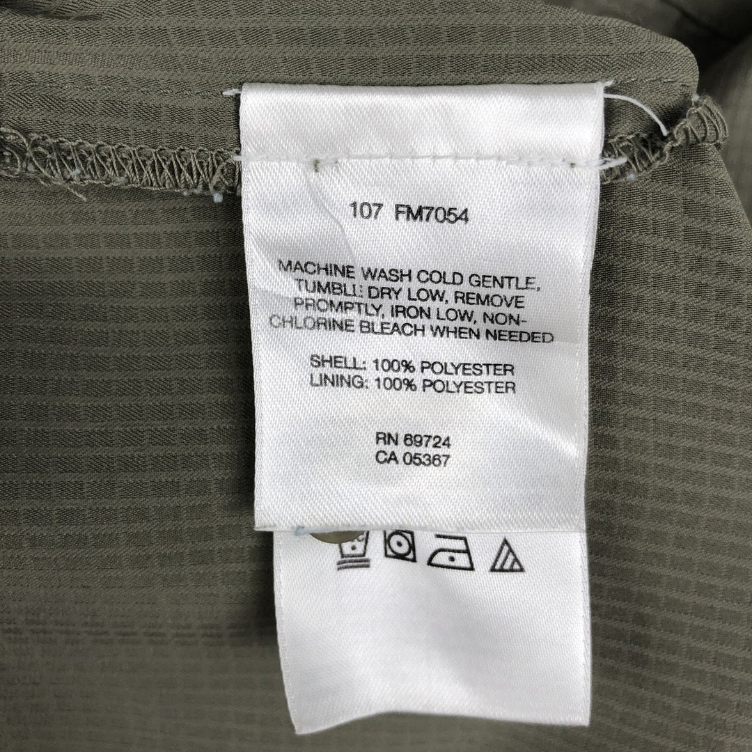 2000'S Columbia PFG UPF30+ Ripstop Short-Sleeve Fishing Shirt with Hidden Button-Down, Men's Size L (approx.) polyester Khaki type Vintage Second Hand