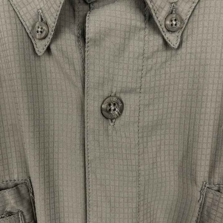 2000'S Columbia PFG UPF30+ Ripstop Short-Sleeve Fishing Shirt with Hidden Button-Down, Men's Size L (approx.) polyester Khaki type Vintage Second Hand