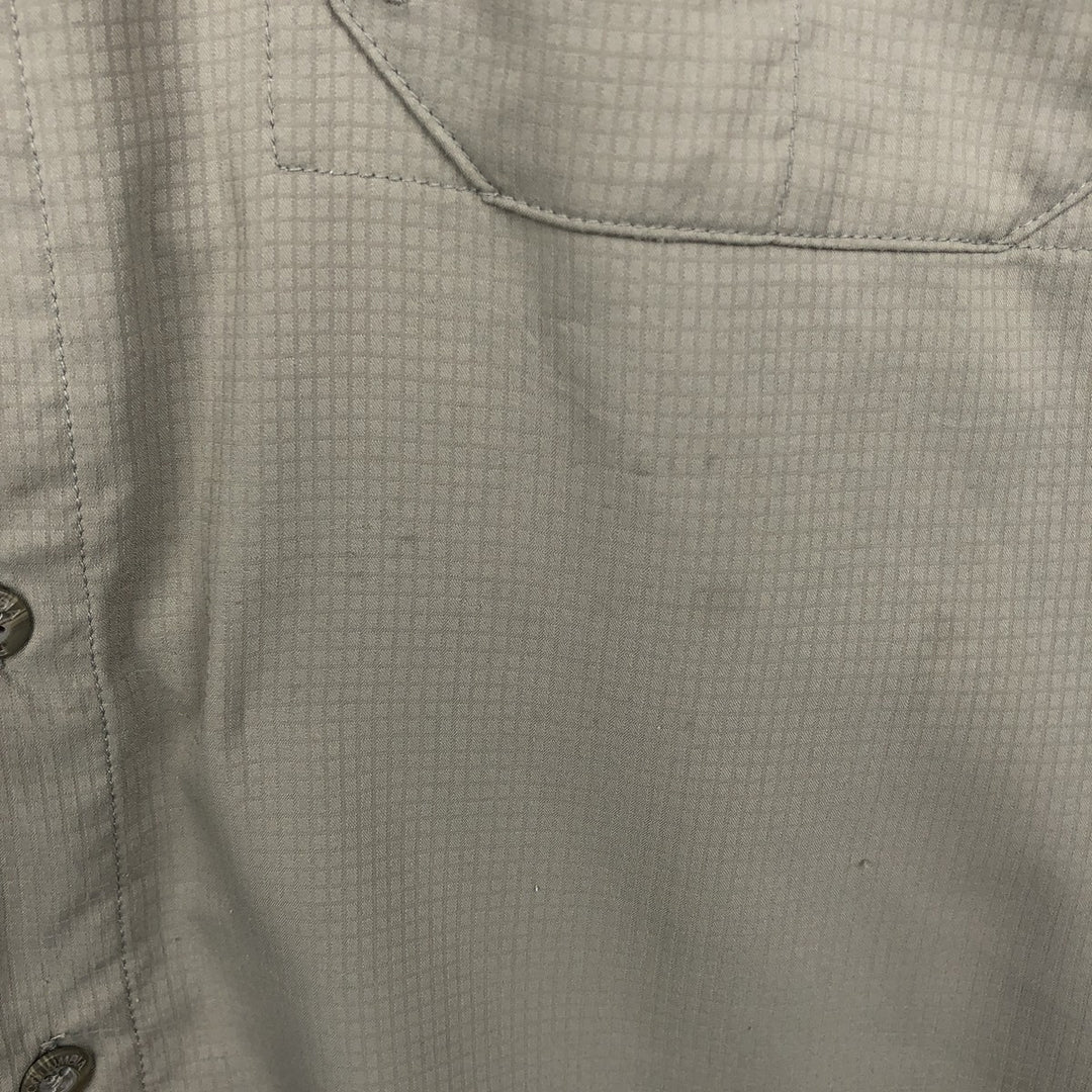 2000'S Columbia PFG UPF30+ Ripstop Short-Sleeve Fishing Shirt with Hidden Button-Down, Men's Size L (approx.) polyester Khaki type Vintage Second Hand