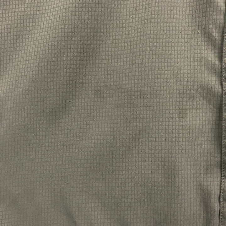 2000'S Columbia PFG UPF30+ Ripstop Short-Sleeve Fishing Shirt with Hidden Button-Down, Men's Size L (approx.) polyester Khaki type Vintage Second Hand