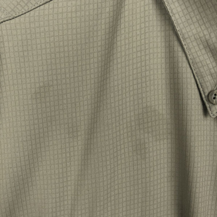 2000'S Columbia PFG UPF30+ Ripstop Short-Sleeve Fishing Shirt with Hidden Button-Down, Men's Size L (approx.) polyester Khaki type Vintage Second Hand