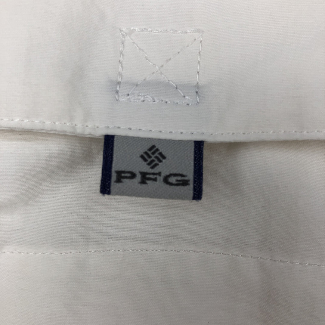 Columbia OMNI-SHADE Short-Sleeve Fishing Shirt, Men's Size L (approx.) unclear white type Vintage Second Hand