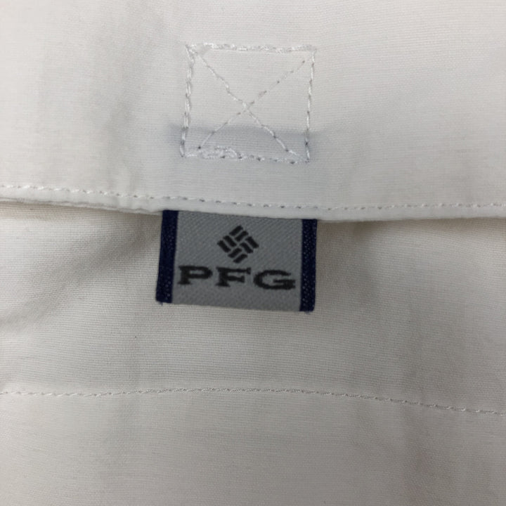 Columbia OMNI-SHADE Short-Sleeve Fishing Shirt, Men's Size L (approx.) unclear white type Vintage Second Hand