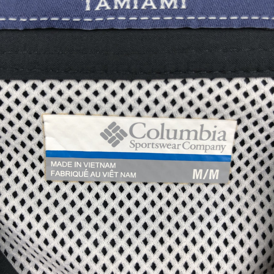 Columbia PFG Tamiaami OMNI-SHADE Ripstop Button-Down Short-Sleeve Fishing Shirt (Men's Size M) polyester black type Vintage Second Hand
