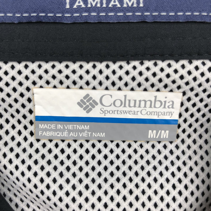 Columbia PFG Tamiaami OMNI-SHADE Ripstop Button-Down Short-Sleeve Fishing Shirt (Men's Size M) polyester black type Vintage Second Hand