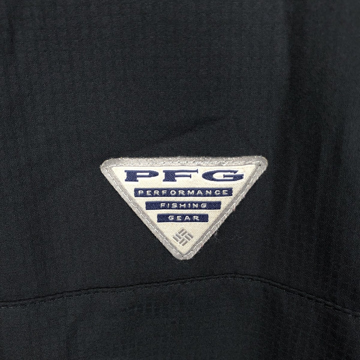 Columbia PFG Tamiaami OMNI-SHADE Ripstop Button-Down Short-Sleeve Fishing Shirt (Men's Size M) polyester black type Vintage Second Hand