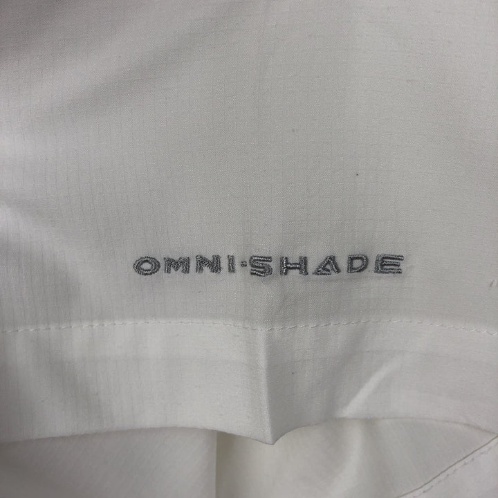 Columbia PFG OMNI-SHADE Ripstop Button-down Short Sleeve Fishing Shirt, Men's XL polyester white type Vintage Second Hand