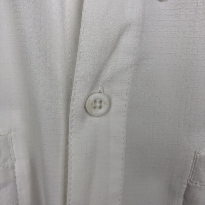 Columbia PFG OMNI-SHADE Ripstop Button-down Short Sleeve Fishing Shirt, Men's XL polyester white type Vintage Second Hand