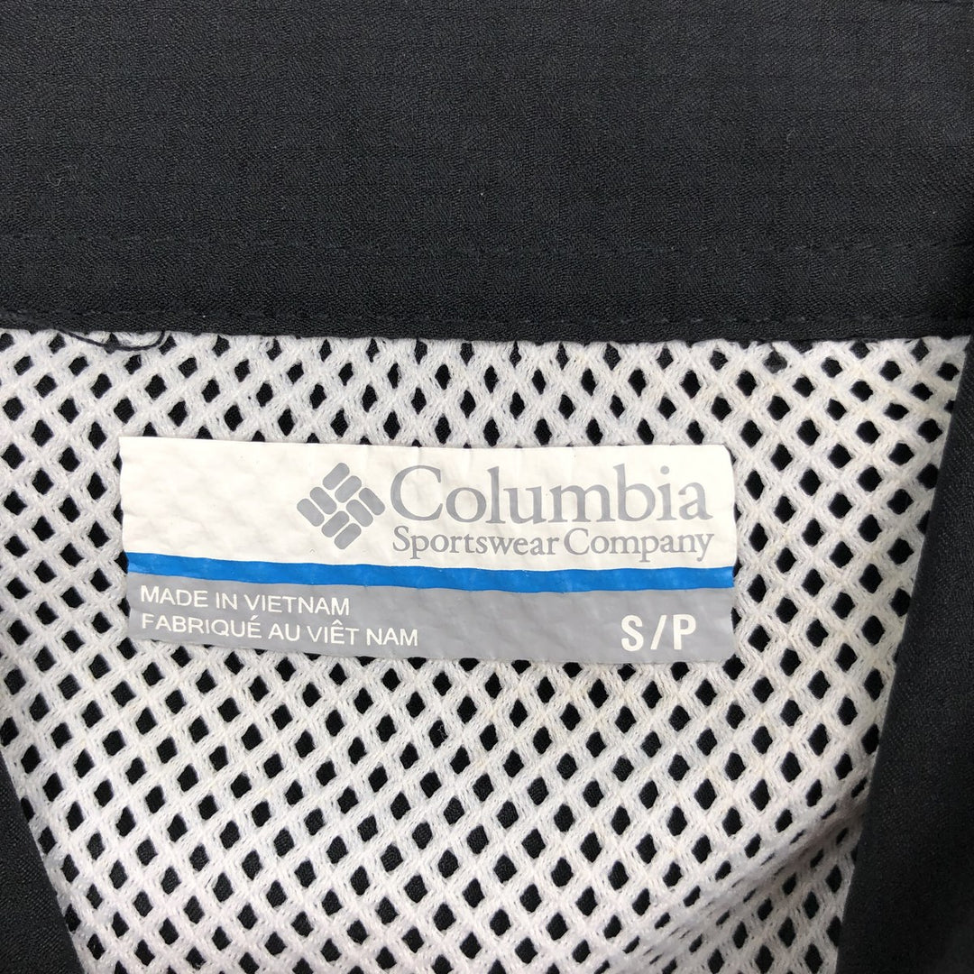 Columbia PFG OMNI-SHADE Ripstop Button-Down Short-Sleeve Fishing Shirt (Men's Size S) unclear black type Vintage Second Hand