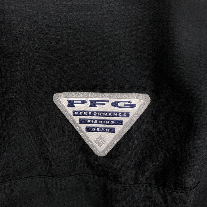 Columbia PFG OMNI-SHADE Ripstop Button-Down Short-Sleeve Fishing Shirt (Men's Size S) unclear black type Vintage Second Hand