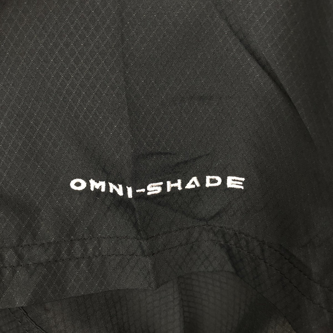 Columbia PFG Omni-Shade Open Collar Ripstop Short Sleeve Fishing Shirt, Box Shirt, Men's XL equivalent. polyester black type Vintage Second Hand