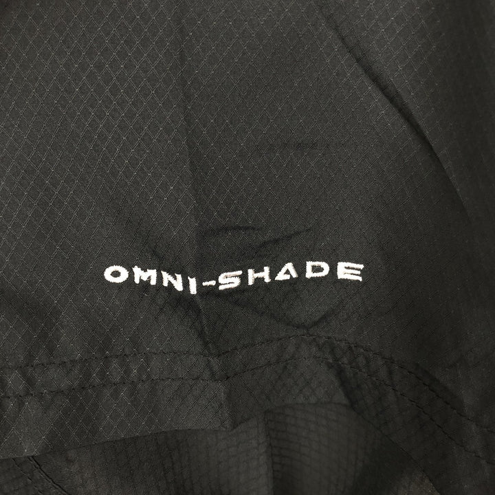 Columbia PFG Omni-Shade Open Collar Ripstop Short Sleeve Fishing Shirt, Box Shirt, Men's XL equivalent. polyester black type Vintage Second Hand