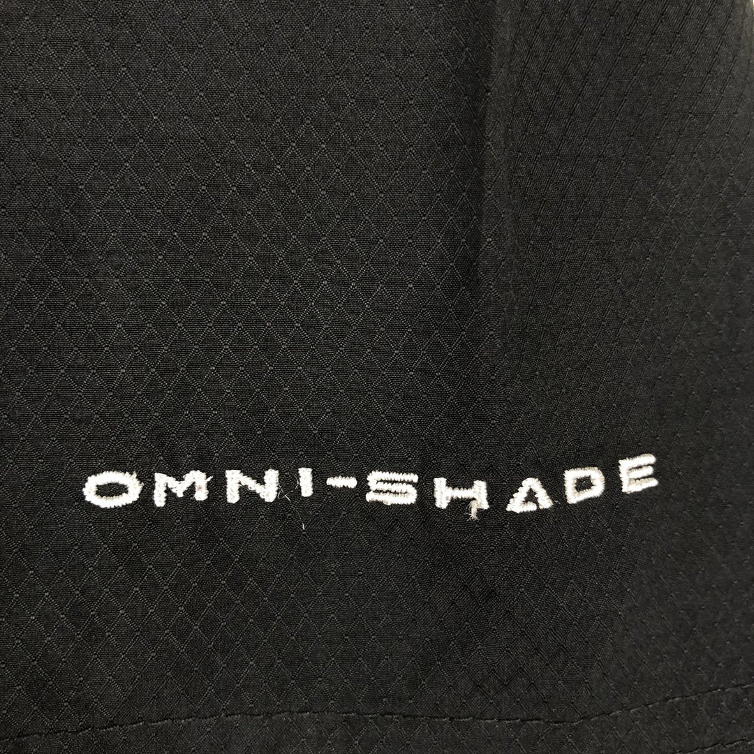 Columbia PFG OMNI-SHADE Ripstop Open Collar Short Sleeve Fishing Shirt (Men's Size M) polyester black type Vintage Second Hand