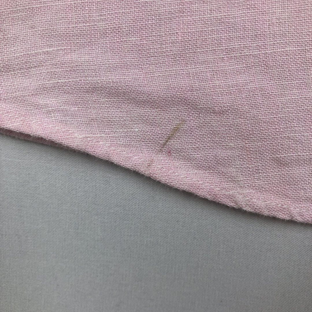 Brooks Brothers 1818 short sleeve linen button down shirt, men's size XL linen pink type Vintage Second Hand