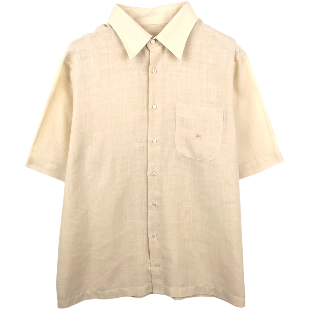 Burberry's BURBERRY LONDON Short-Sleeve Box Shirt, Men's Size L (approx.) unclear Beige type Vintage Second Hand